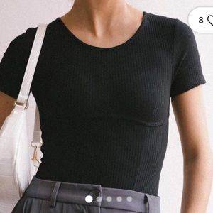 Princess Polly black t shirt bodysuit